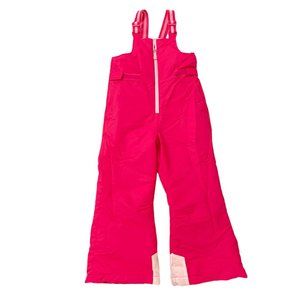 Swiss Tech Kids Insulated Snowsuit Bib Overall Pants in Pink Size 6-6X